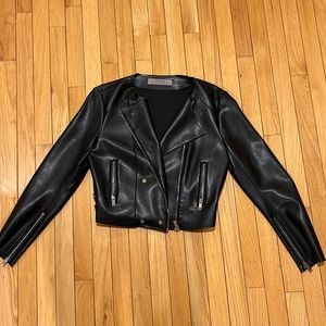 Zara Basic Faux Leather Jacket (L)